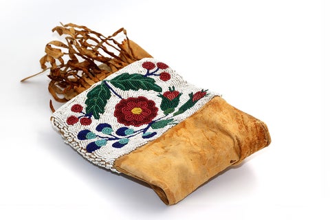 Indigenous beaded medicine bag used as a source of identity and protection.