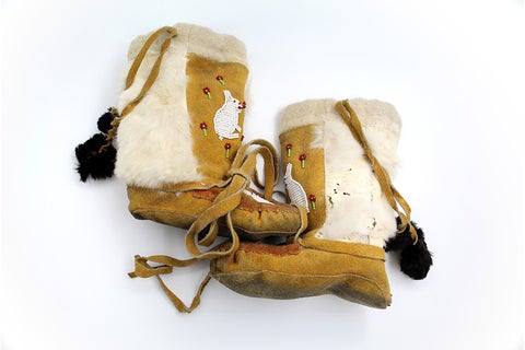 Pair of children's moccasins.