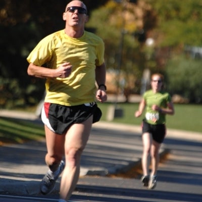 Two participants running