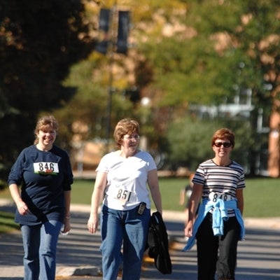 Three females walking together