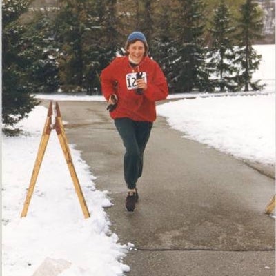 Female runner running 