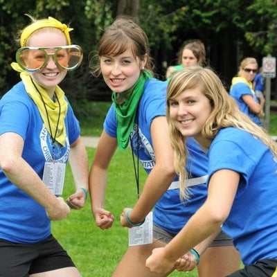 Orientation leaders posing for the camera