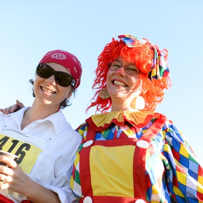 Clown and Fun Run participant