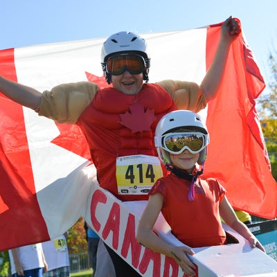 Participants dressed in Canada gear