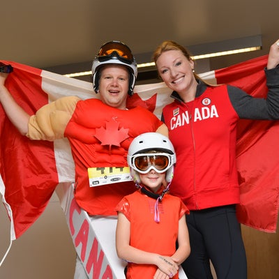 Participants dressed in Canada gear