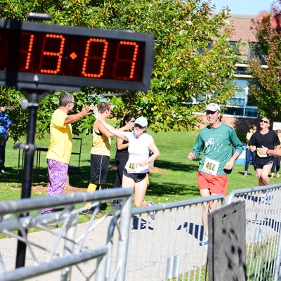 Participants passing the finish line