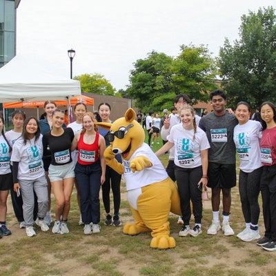 participant group photo with Aussie. 