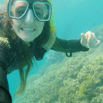 Meghan Snorkelling underwater