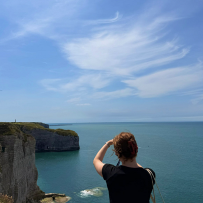 Me at the Etretat Cliffside