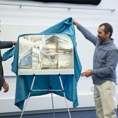 Jim and Russ, unveiling artwork