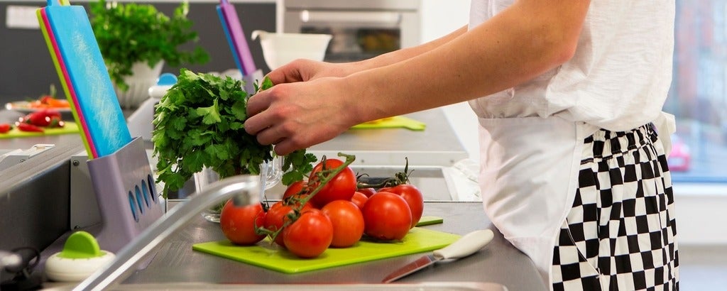 Young person preparing food