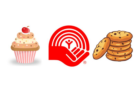 Illustration of cupcake and cookies with the United Way logo.