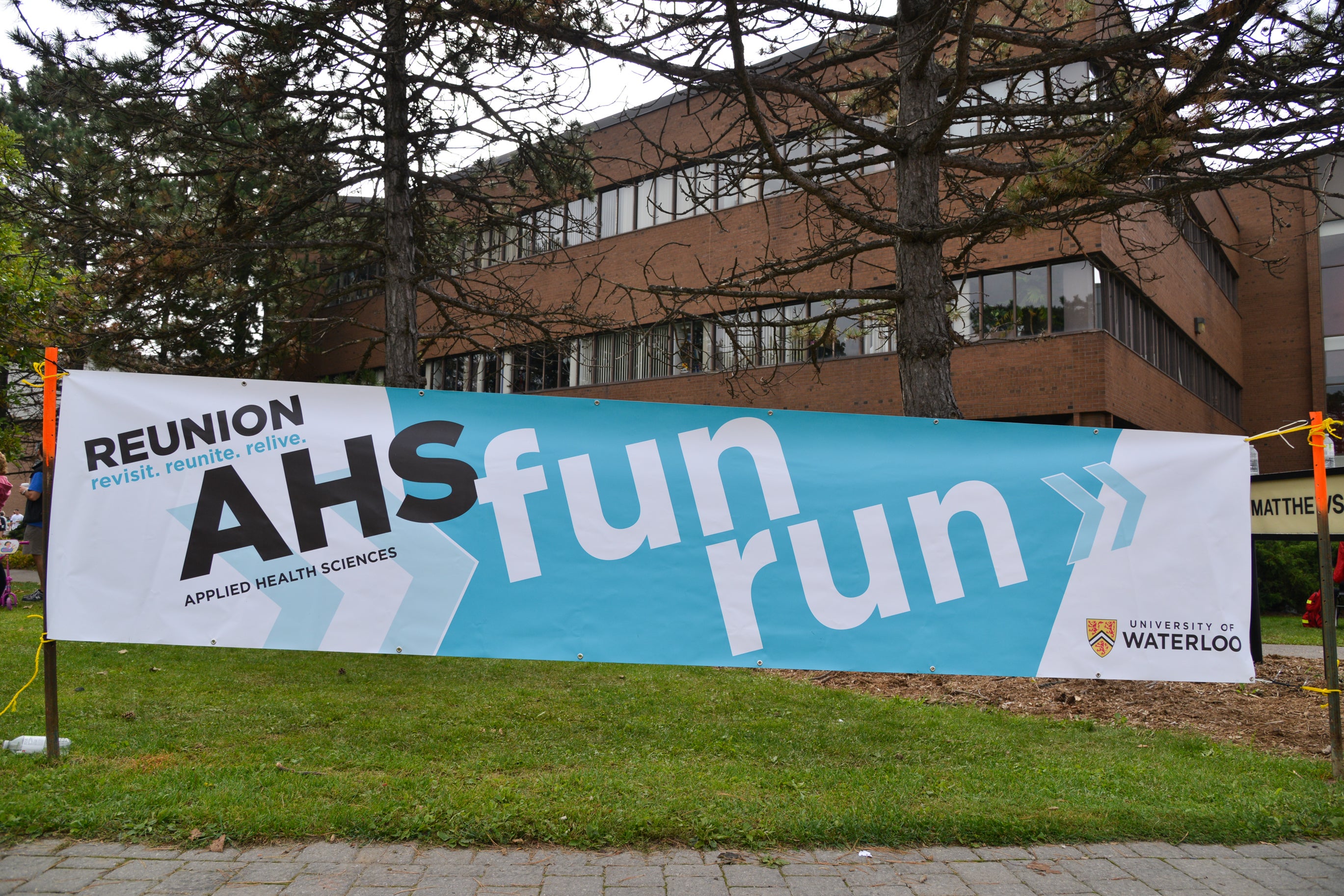 Applied Health Sciences fun run banner.