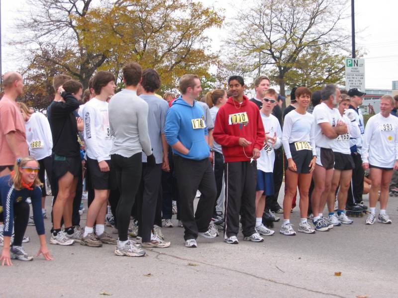 Participants gathering for the race 