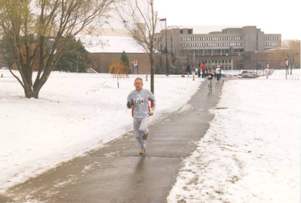A male runner running