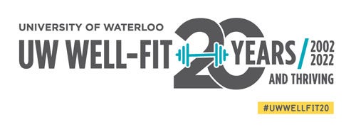 University of Waterloo Well-fit 20 anniversary logo