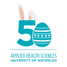 Faculty of Applied Health Sciences 50th Anniversary Logo - Easter version
