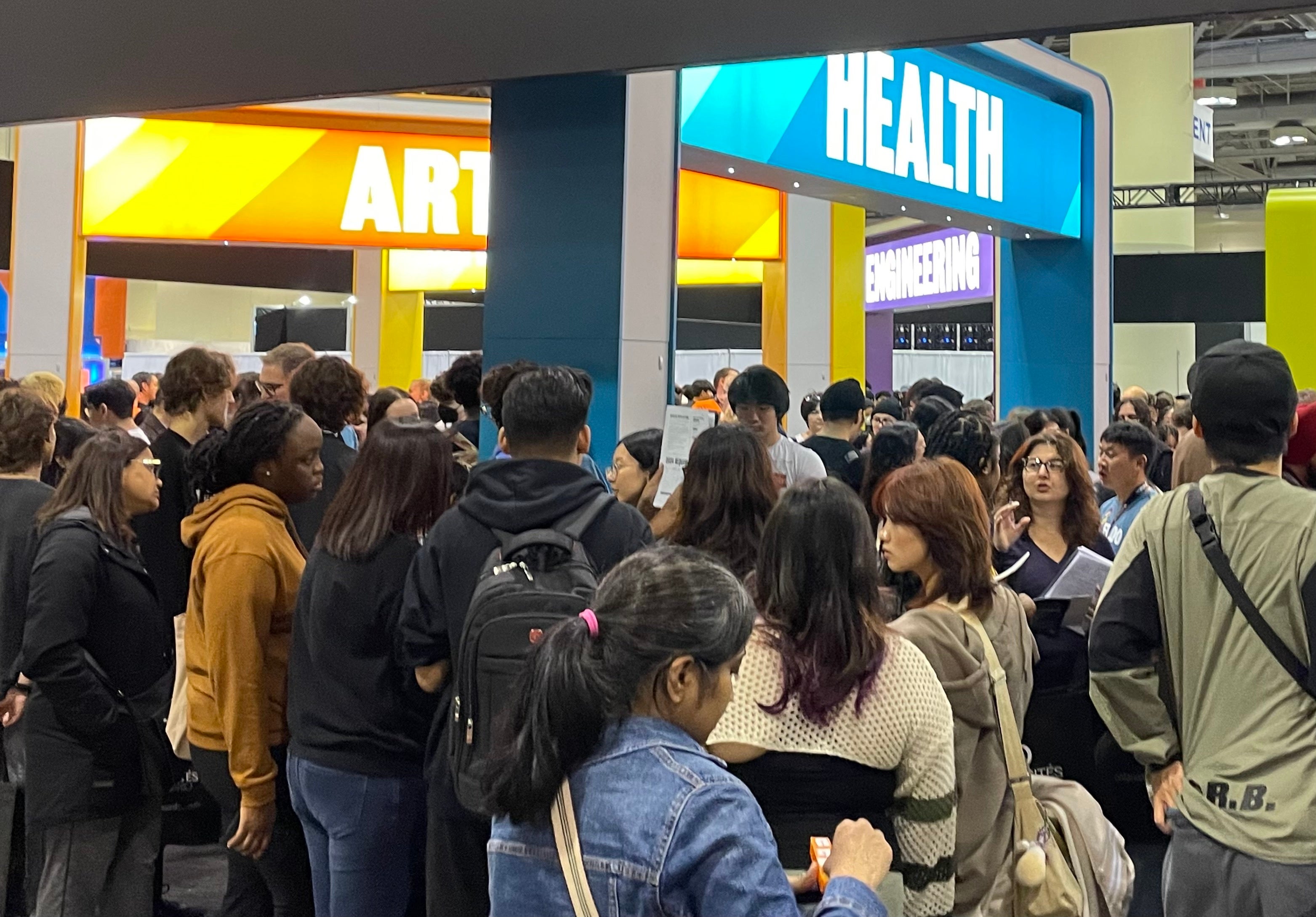 A crowd of students at the Ontario Universities' Fair.