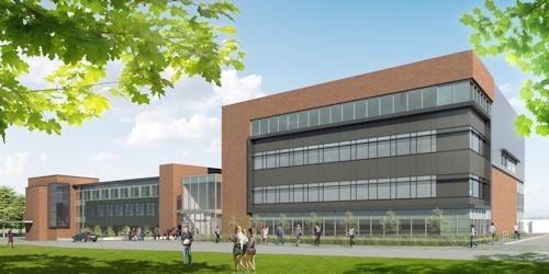 Artist rendering of new applied health sciences expansion.