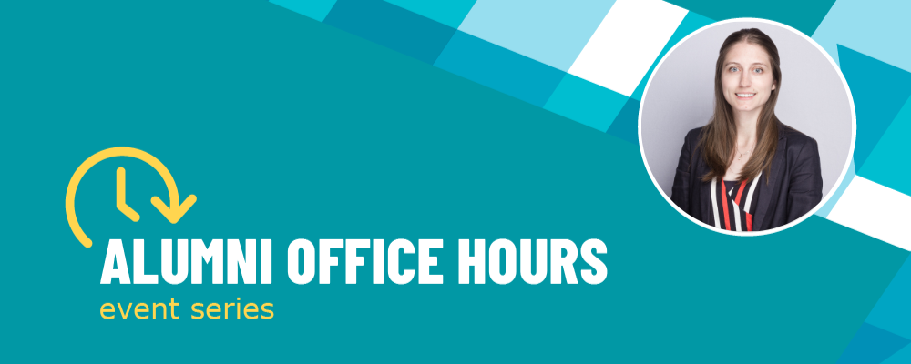 Alumni Office Hours banner with Andrea Gardi