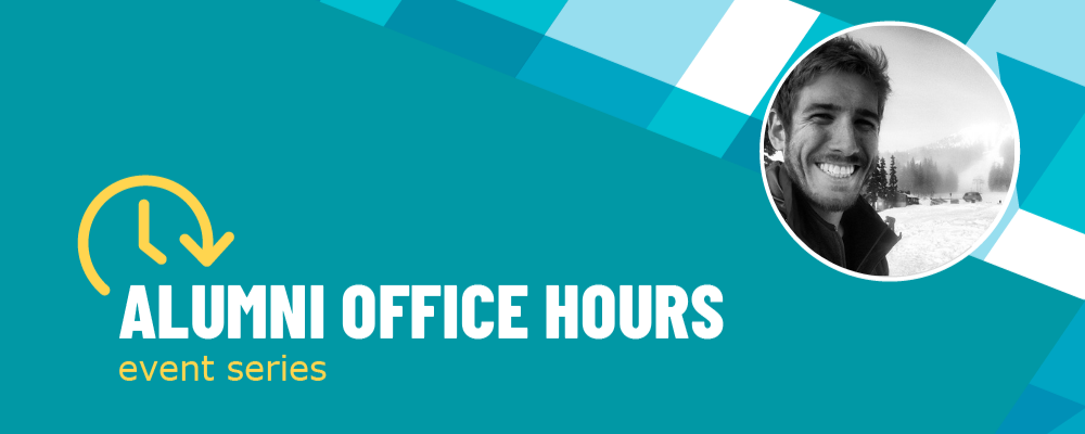 Alumni office hours with image of Ben Reid
