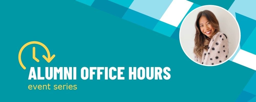 Alumni office hours with image of Diana Ho