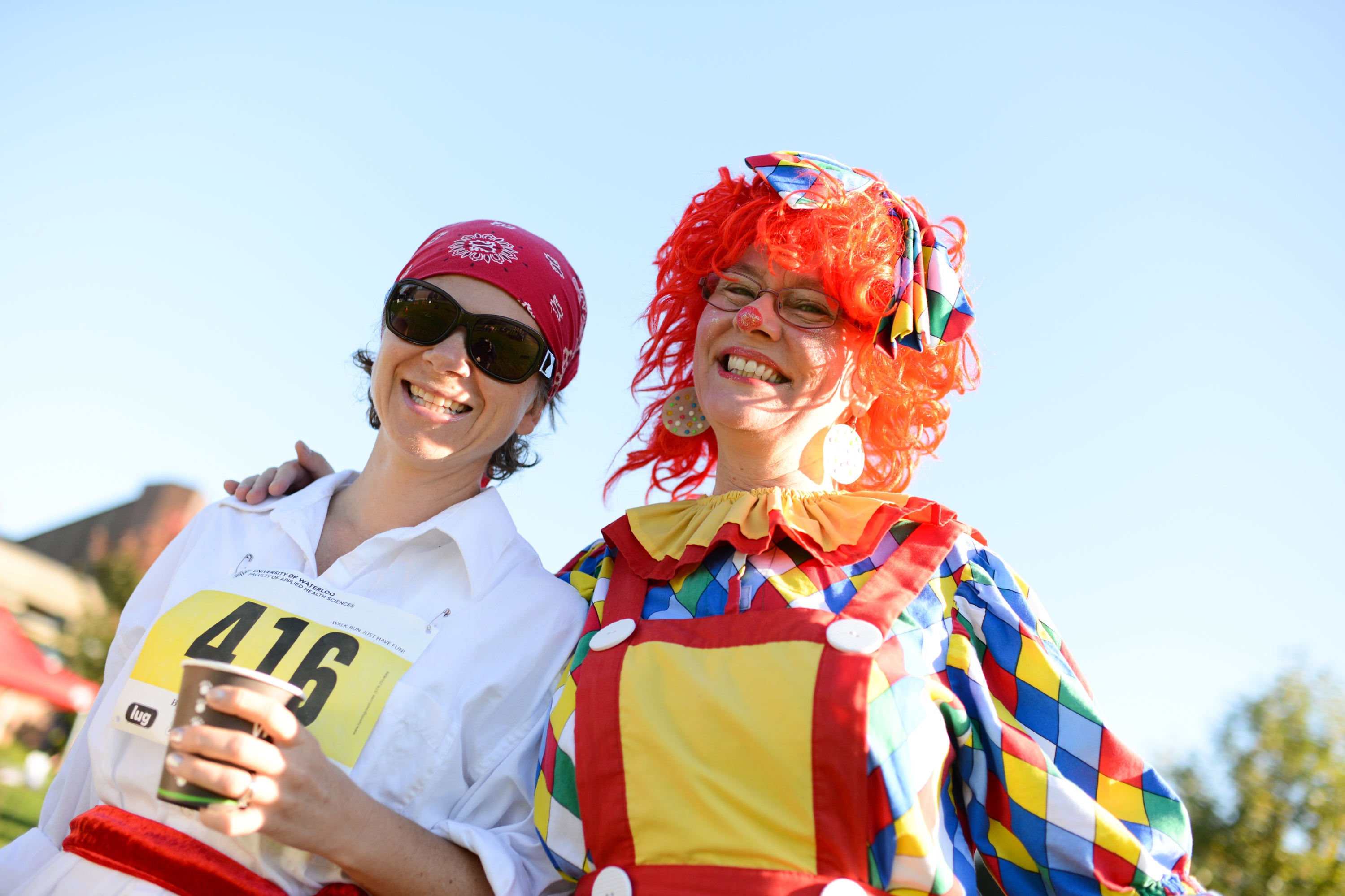 Clown and Fun Run participant