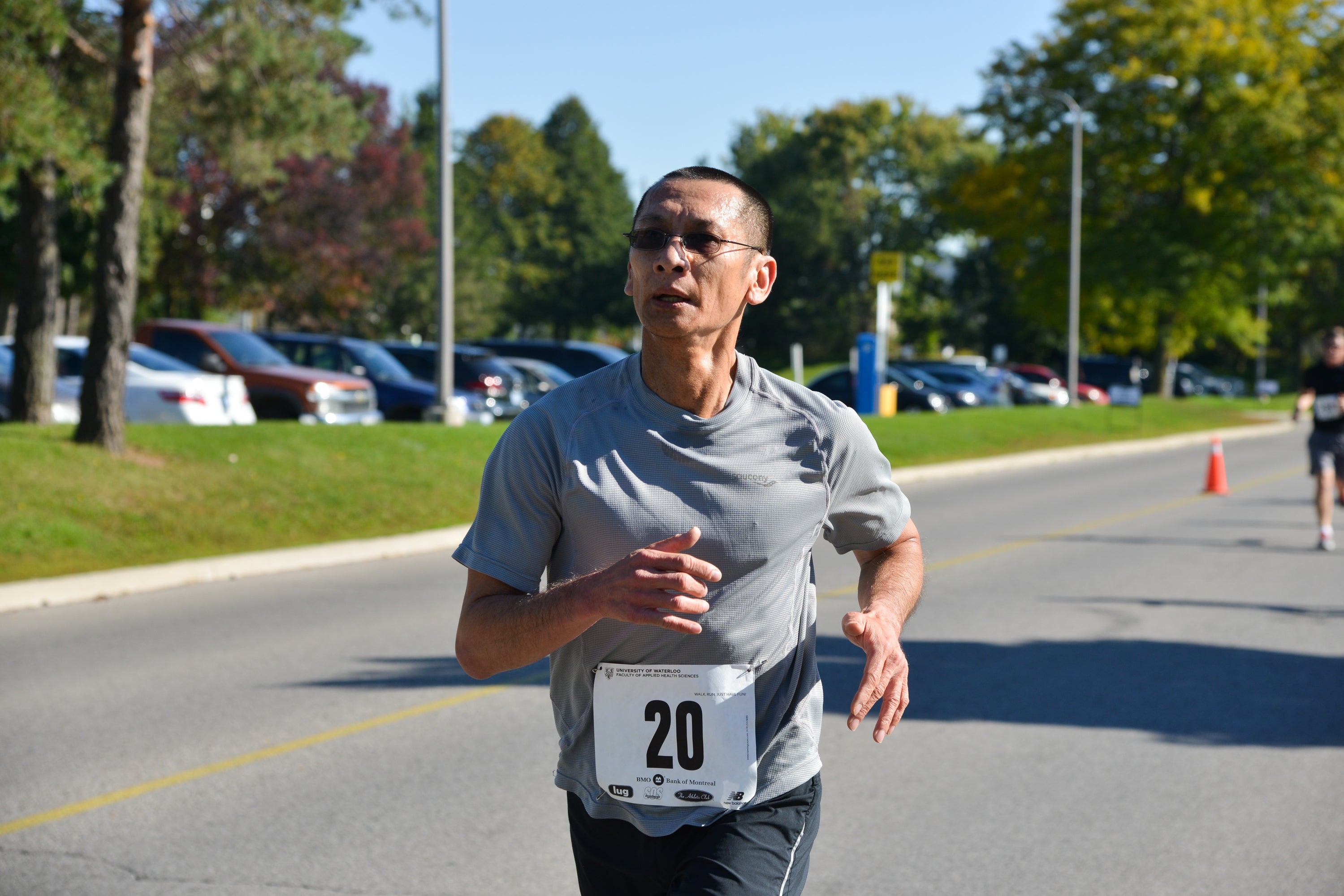 Participant running along ring road