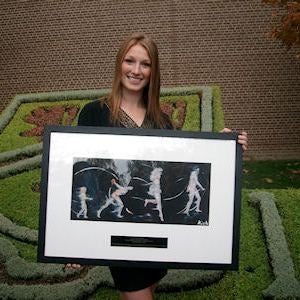 heather moyse holding alumni award framed print
