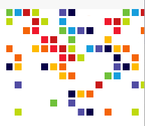 Pattern of coloured squares