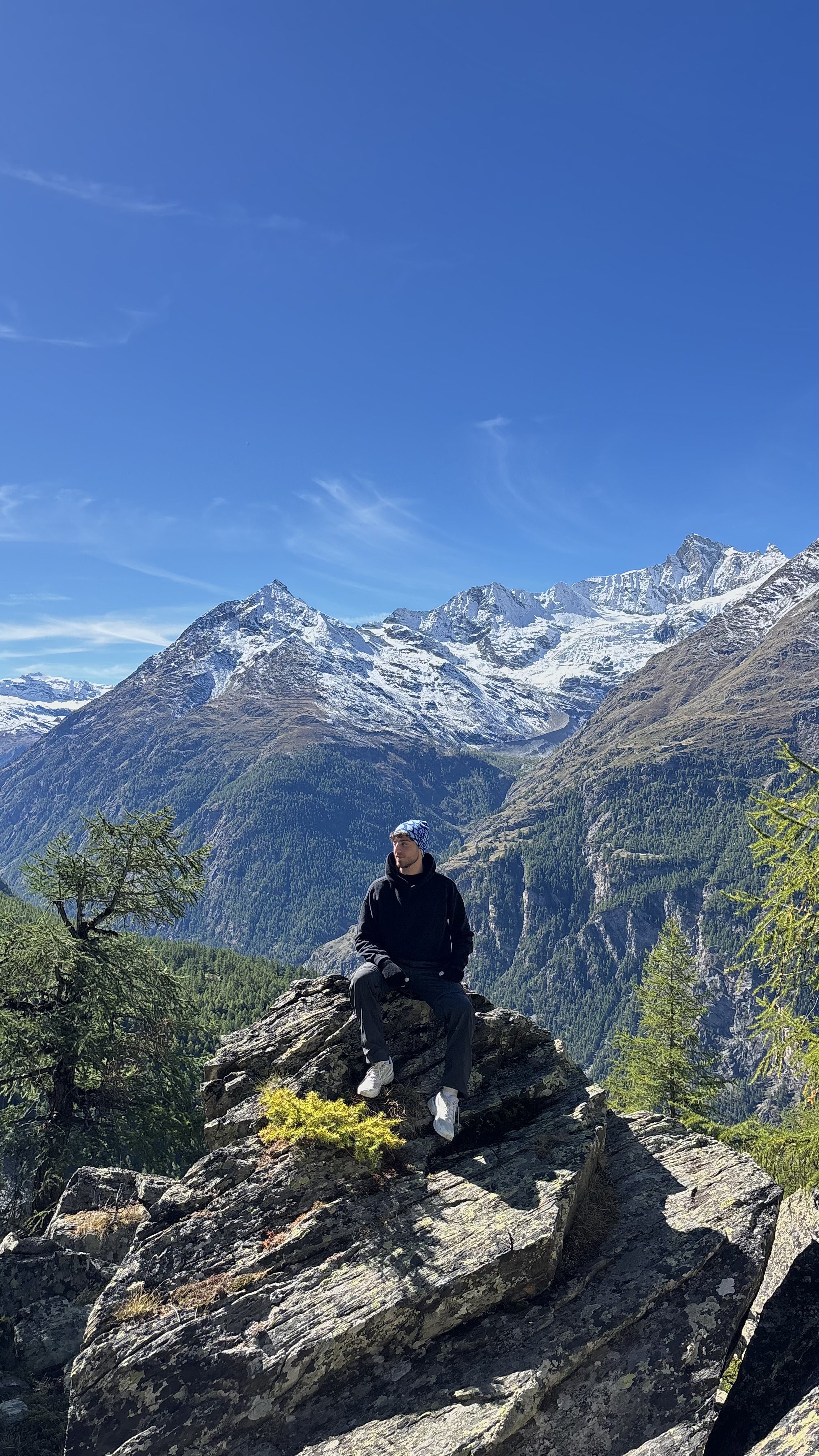 This is a photo of Julian on the Randa Suspension bridge hike.