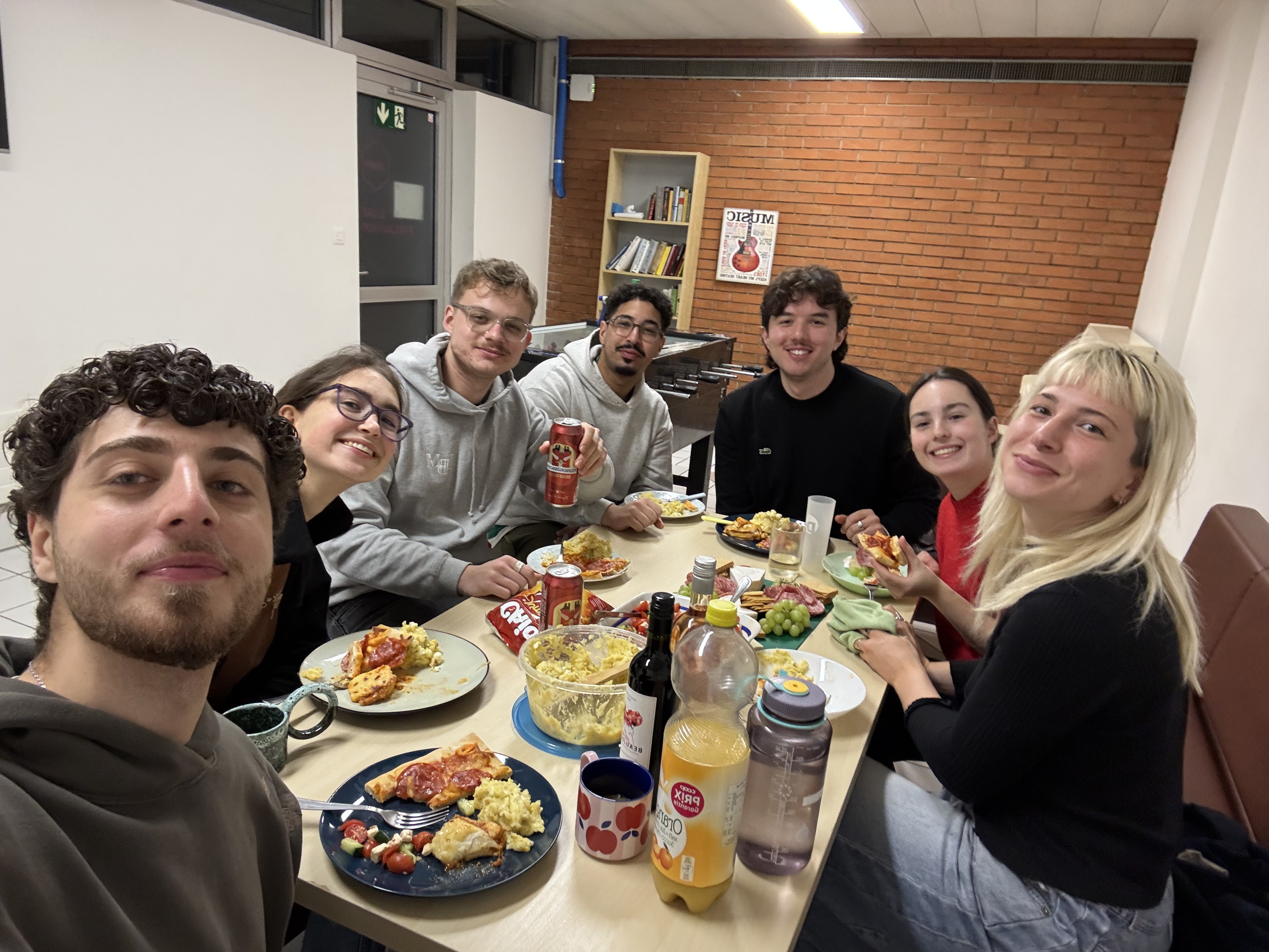 A final dinner with the friends I made on exchange before we all headed home.
