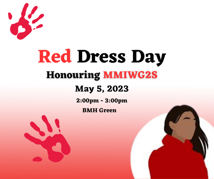 Red dress day poster