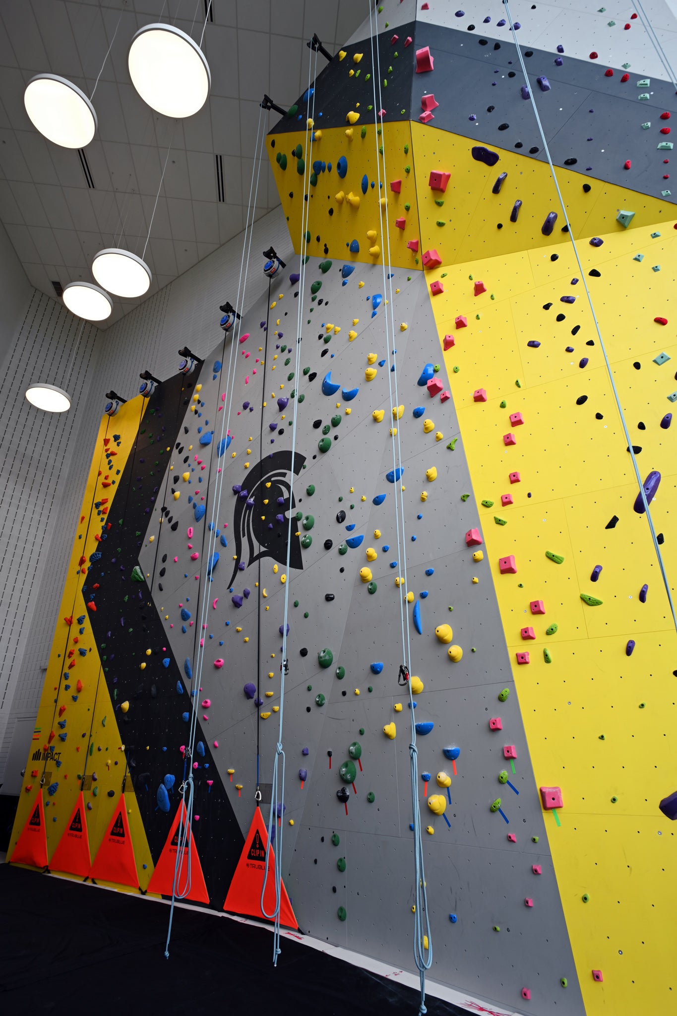 Rock climbing wall in the Physical Activity Complex