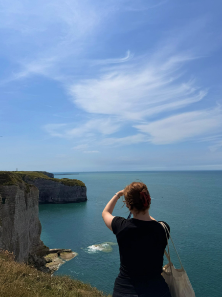 Me at the Etretat Cliffside