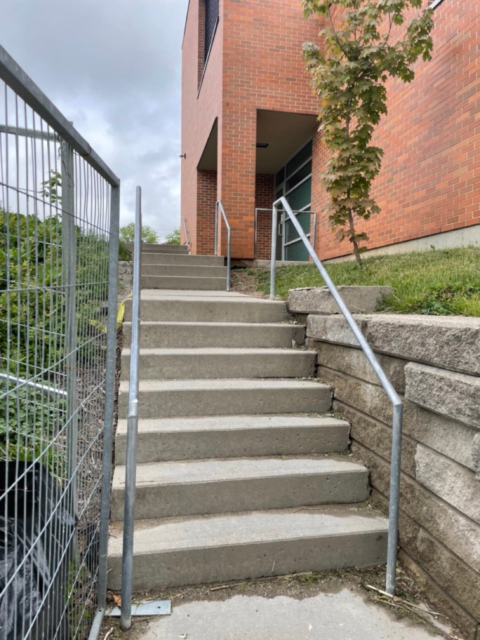 Stairs on west side of LHI