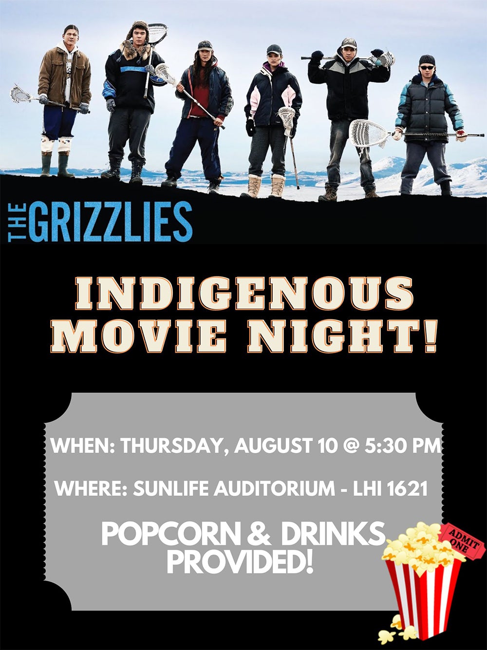 Indigenous movie night poster
