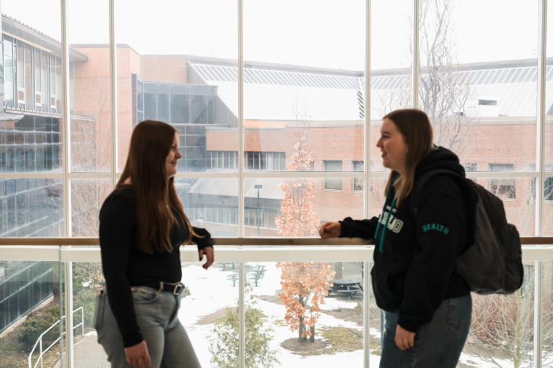 Two students in the Faculty of Health University of Waterloo