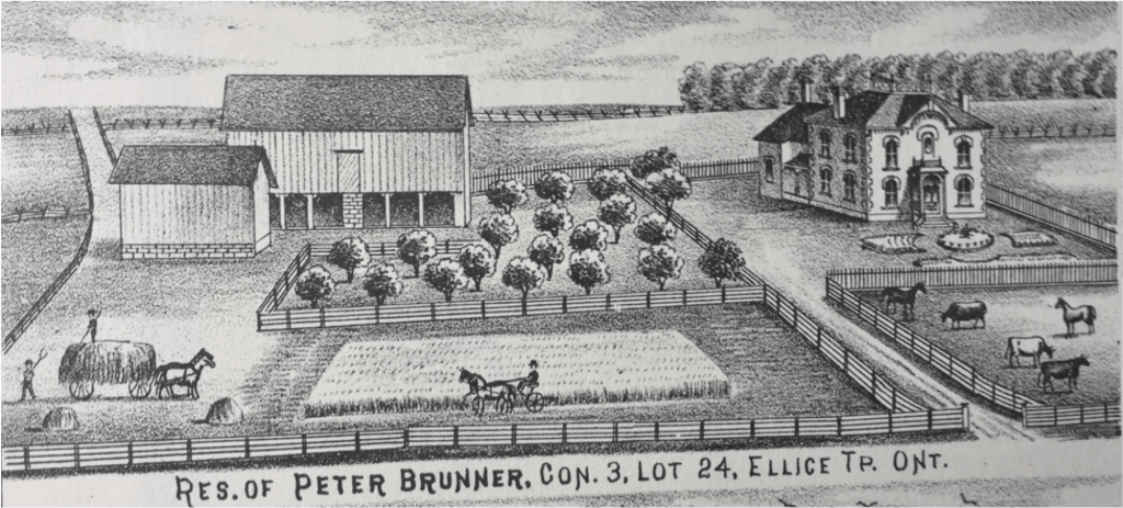 An illustration of a farm property