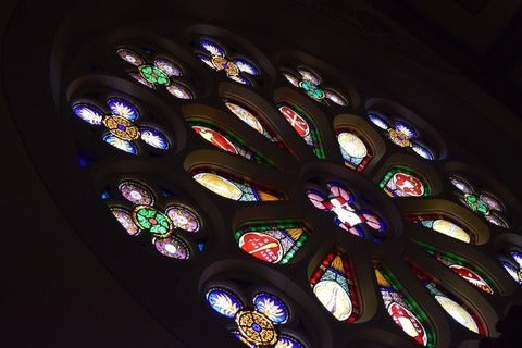 Rose window stained glass.