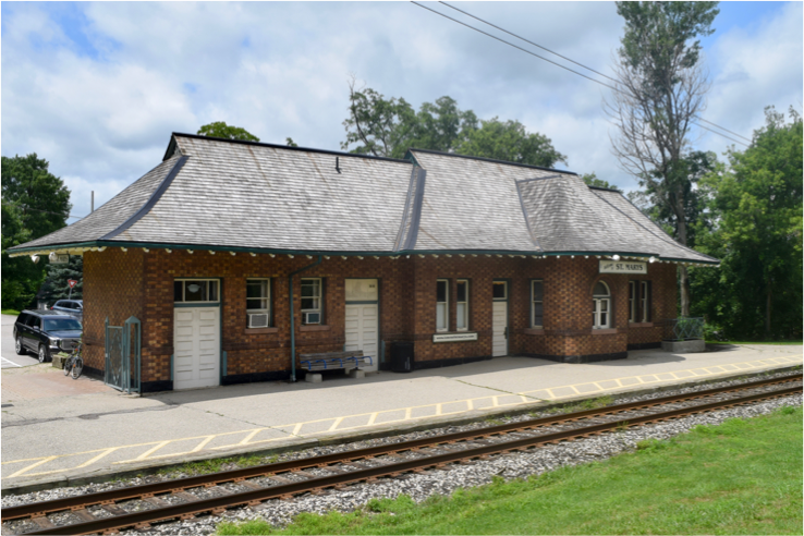 A rail station, view from the back