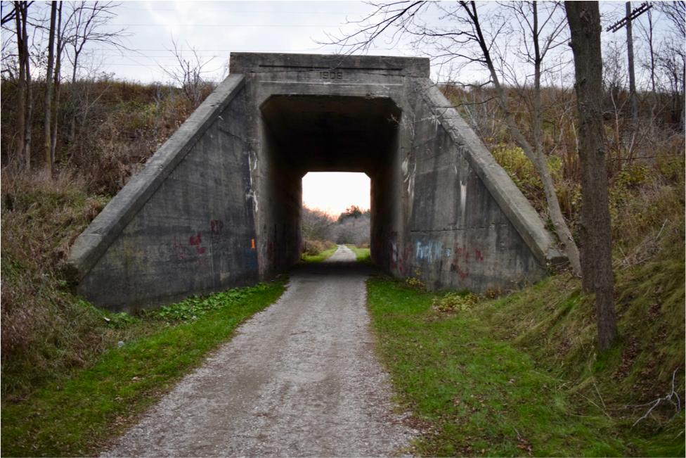 Cement tunnel under current CN line