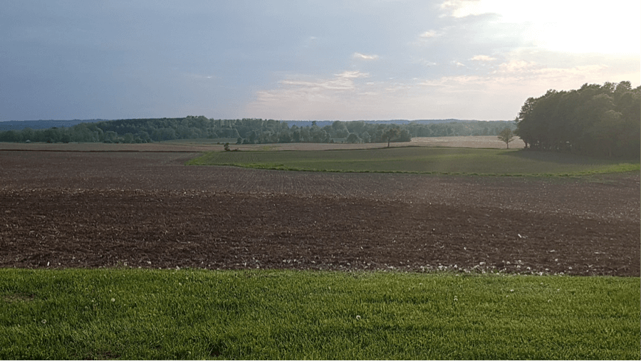 Rural ontario countryside, farm field in Beverly County