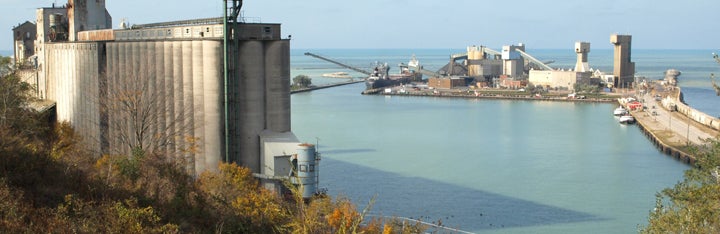 Factories in Goderich Harbour.