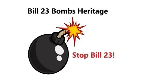 bill 23 bombs heritage