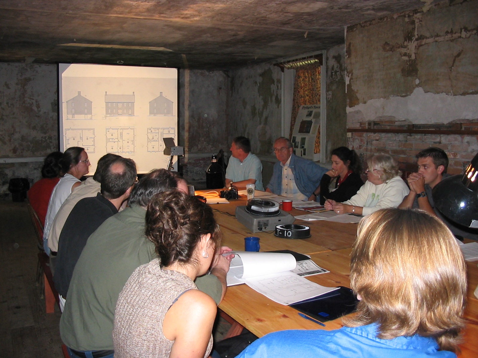 Workshop leader Phillip Grover discusses the principles of Historic Conservation.