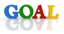 An image of the word "GOAL" in blue, green, red, and yellow letters