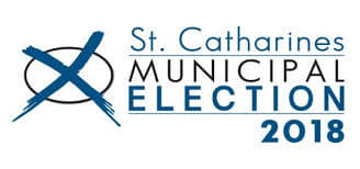 An image of text reading "St Catherine's Municipal Election 2018" with a blue X symbol beside the text