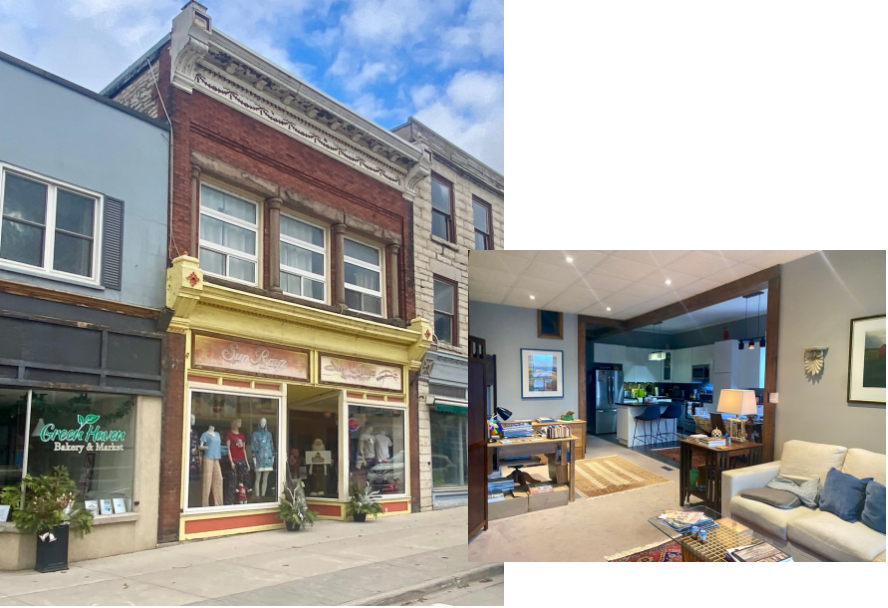 Example: in a commercial building in St. Marys’ downtown Heritage Conservation District