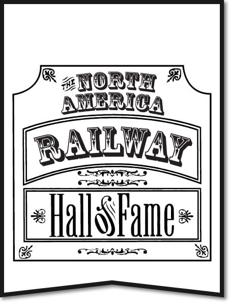 A logo reading: North America Railway Hall of Fame